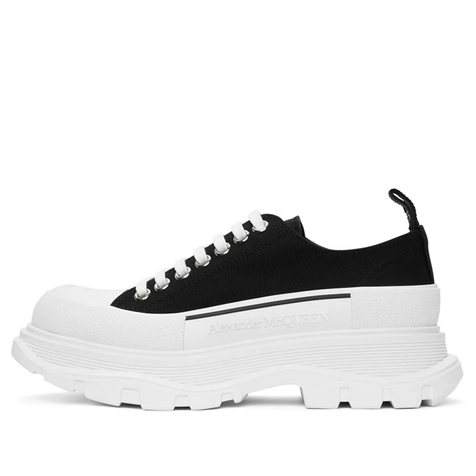 (WMNS) Alexander McQueen Tread Slick Lace Up 'Black White' 611705W4MV2-1070 sold by KicksCrew product image thumbnail 2