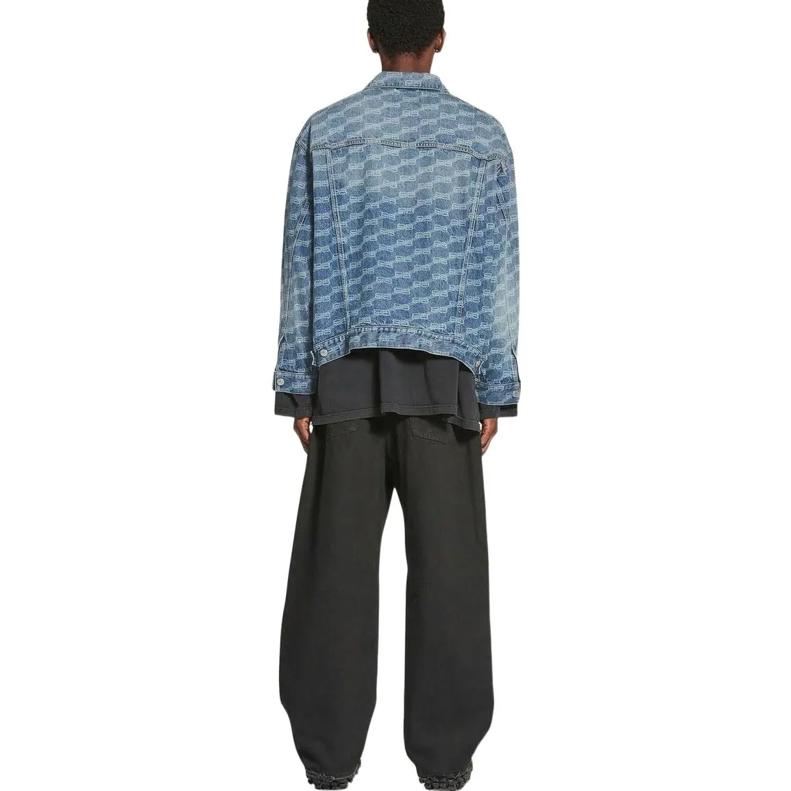 Balenciaga BB Monogram Large Fit Jacket 'Blue' 675208TMW374437 sold by KicksCrew product image thumbnail 3