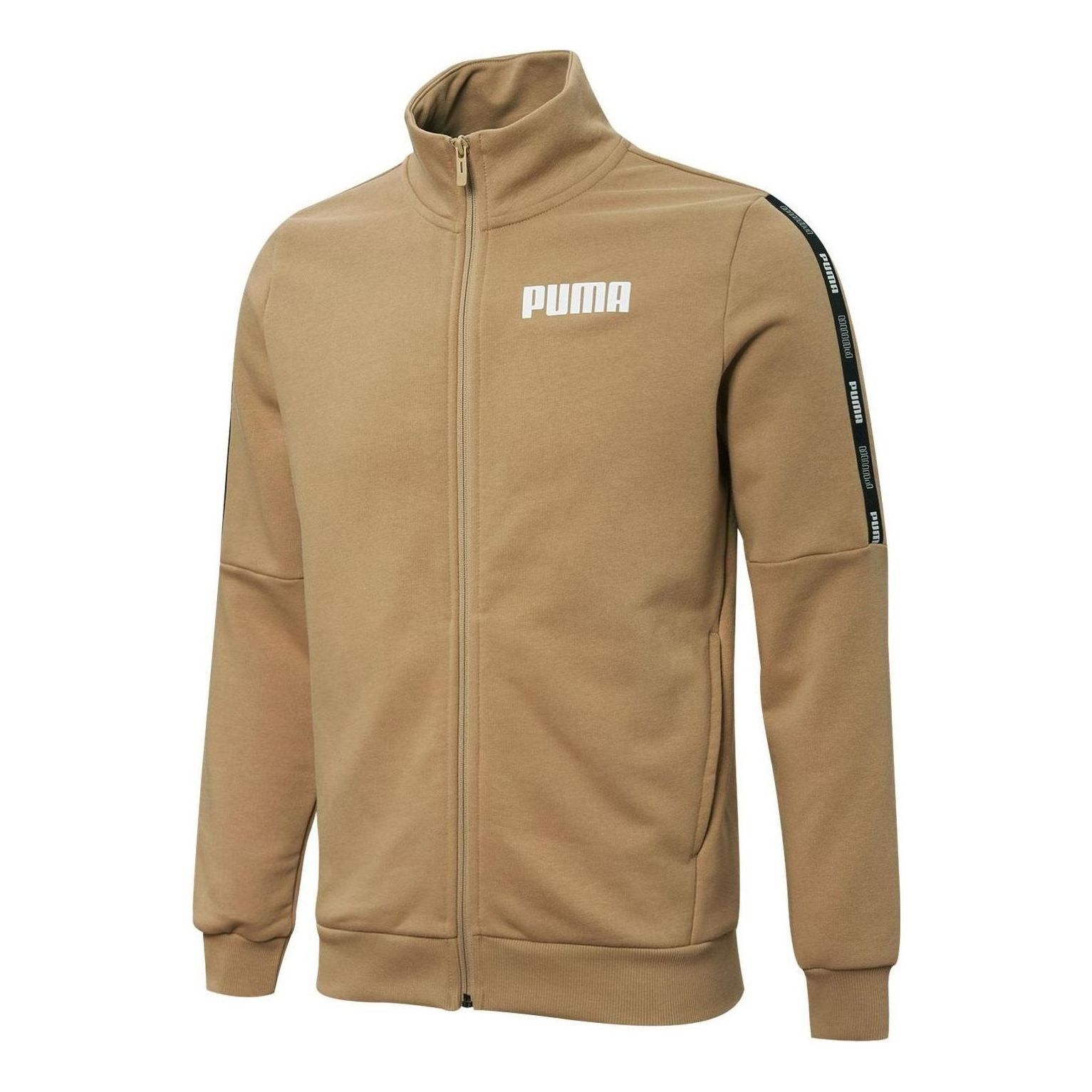 PUMA Tape French Terry Full-zip Sweatshirt 'Brown' 671981-17 sold by KicksCrew