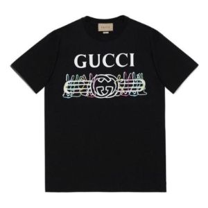 GUCCI SS23 Cotton jersey T-shirt 'Black' 548334-XJE8U-1082 sold by KicksCrew