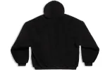 Balenciaga Outerwear Zip-up Hoodie Oversized 'Black' 768694TKQ261000 sold by KicksCrew