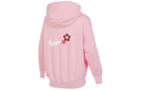 (WMNS) Nike AS NSW VDAY FLC Hoodie GCEL 'Pink' HF1135-631 sold by KicksCrew