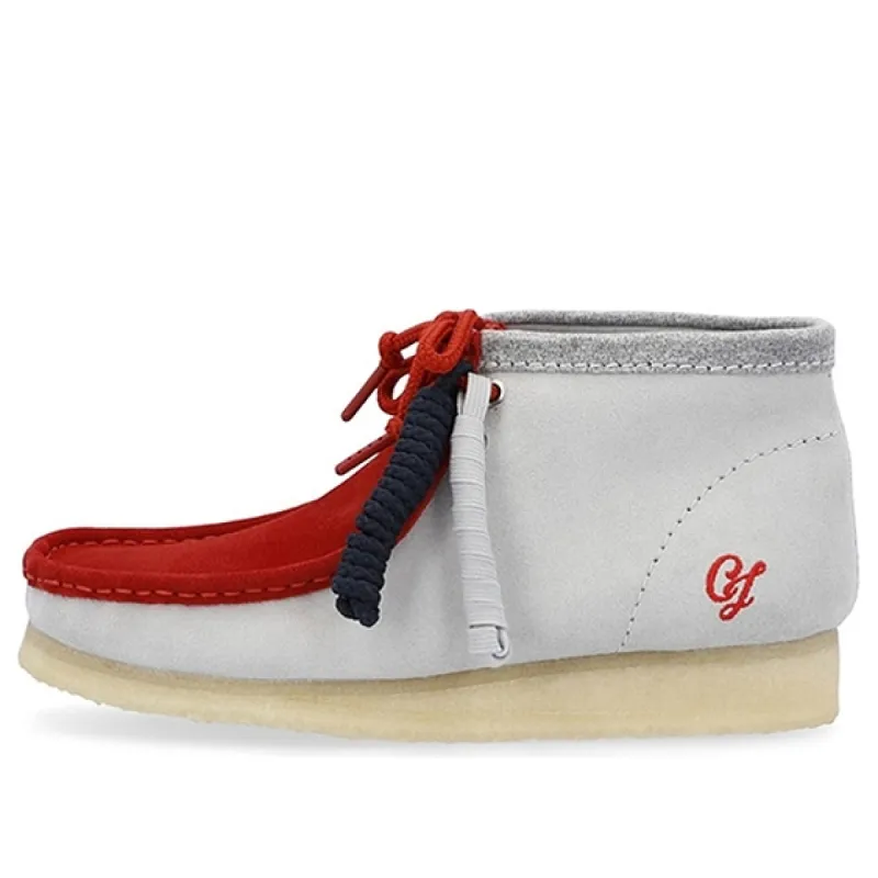 Clarks Wallabee Boots VCY 'Red Grey' 26165076 sold by KicksCrew