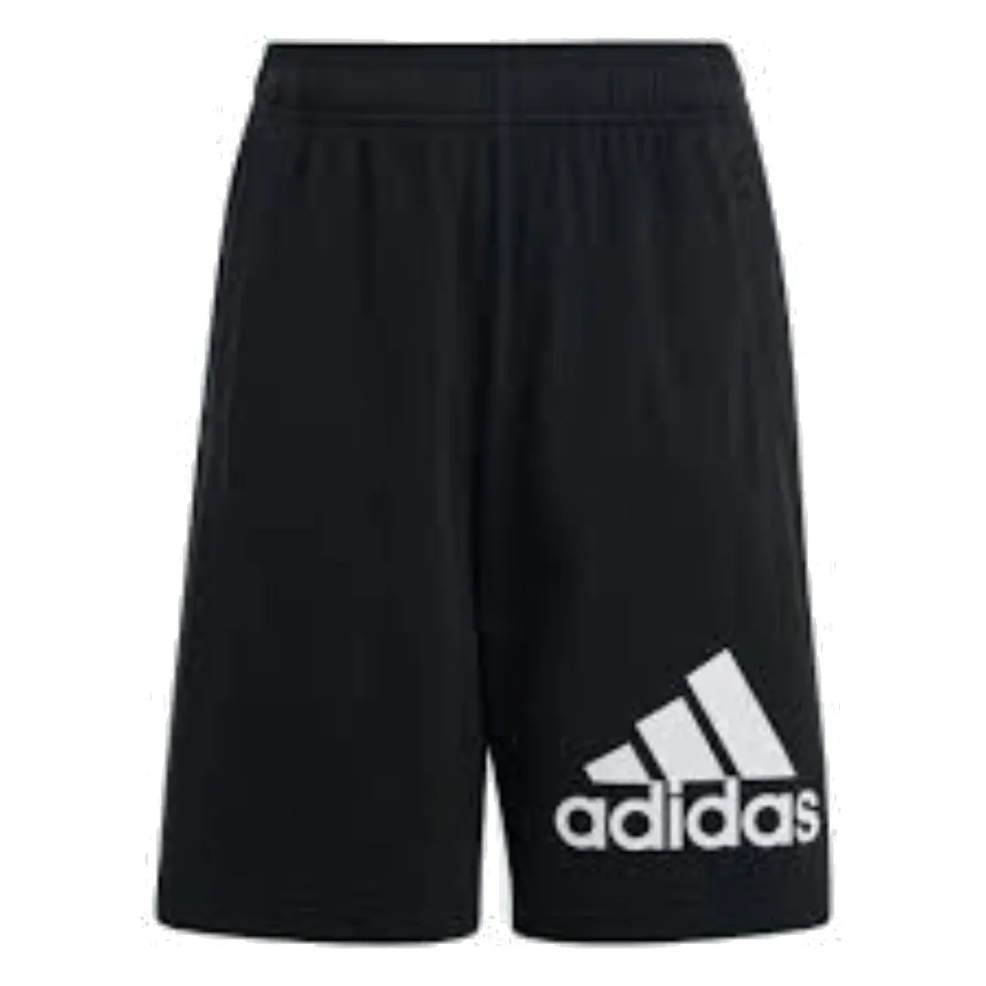 (GS) adidas Essentials Big Logo Cotton Shorts Asia Sizing 'Black White' HY4718 sold by KicksCrew