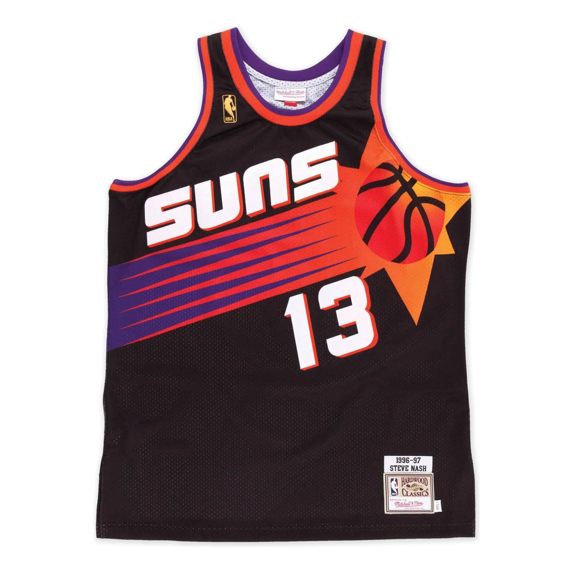 Mitchell & Ness x NBA Phoenix Suns 1996-97 Road Jersey 'Steve Nash 13' AJY4AC18074-PSUBLCK96SNA sold by KicksCrew