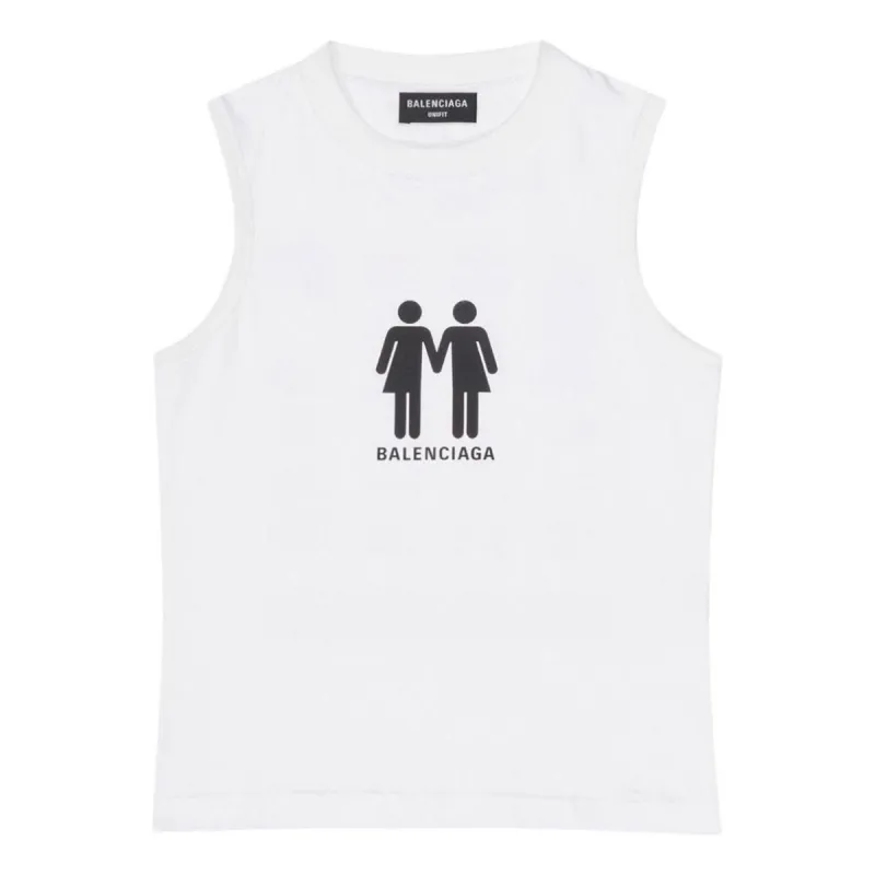 Balenciaga Pride 22 Tank Top 'White Black' 698102TMVO40904 sold by KicksCrew