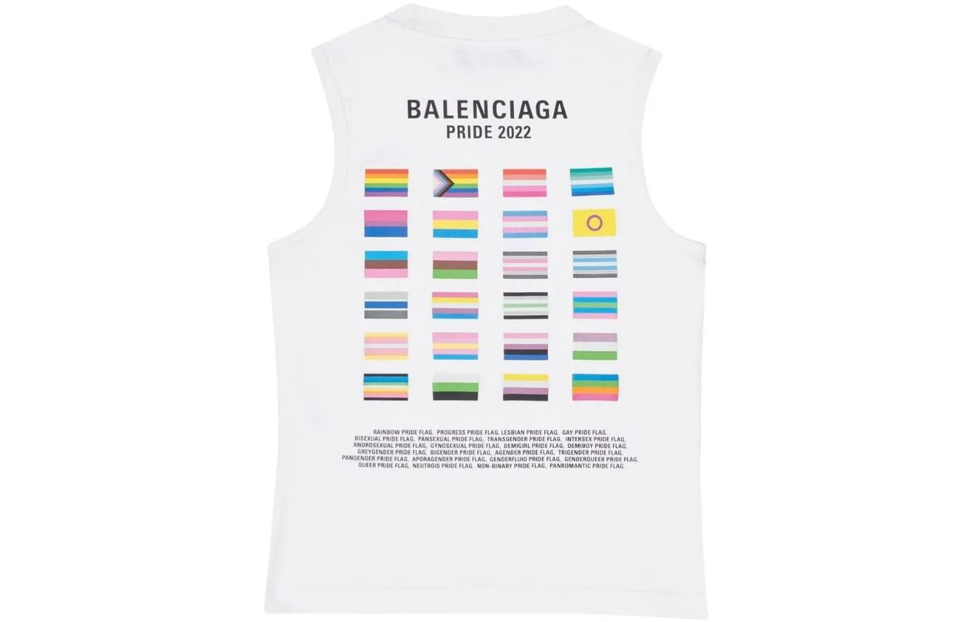 Balenciaga Pride 22 Tank Top 'White Black' 698102TMVO40904 sold by KicksCrew product image thumbnail 2