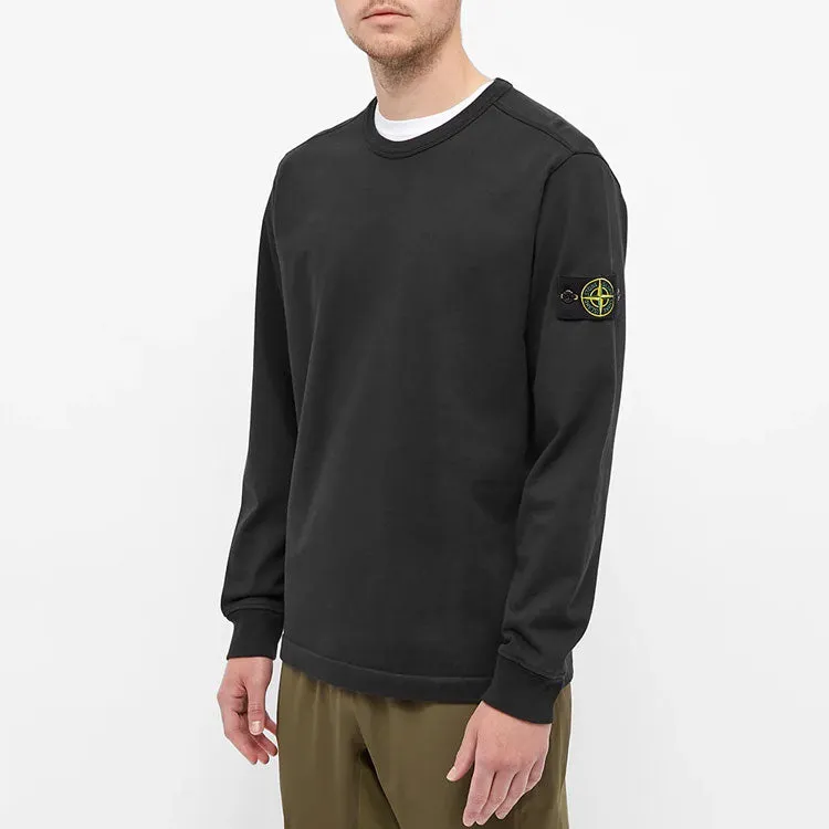 STONE ISLAND Lightweight Crew Sweatshirt 'Black' 751564450-V0029 sold by KicksCrew product image thumbnail 3