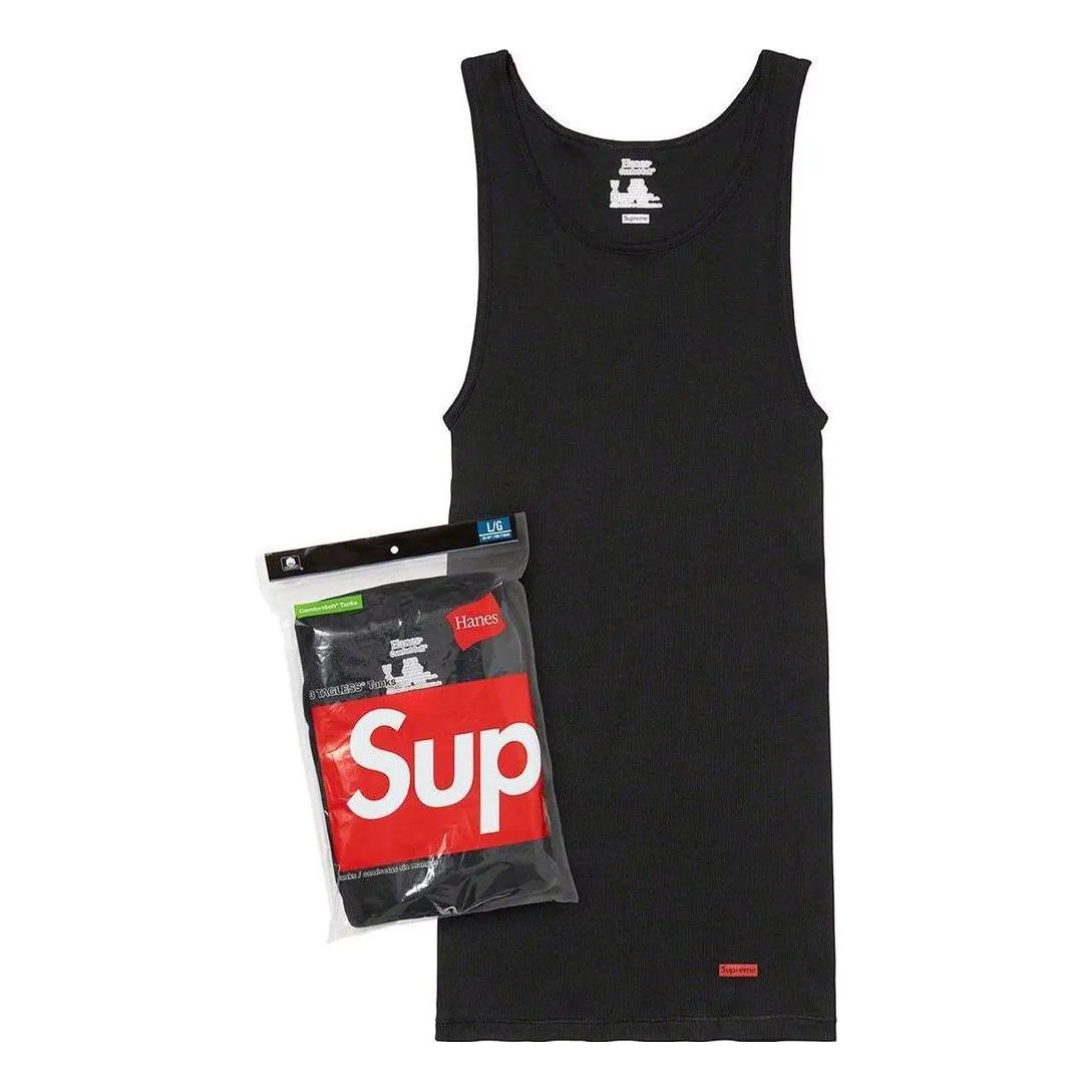 Supreme x Hanes Tank Tops (3 Pack) 'Black' SUP-SS23-246 sold by KicksCrew