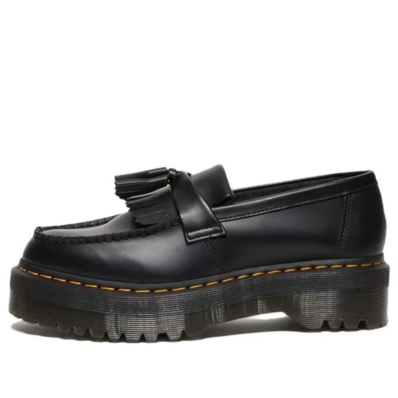 Dr. Martens Adrian Leather Platform Tassel Loafers 'Black Smooth' 27989001 sold by KicksCrew
