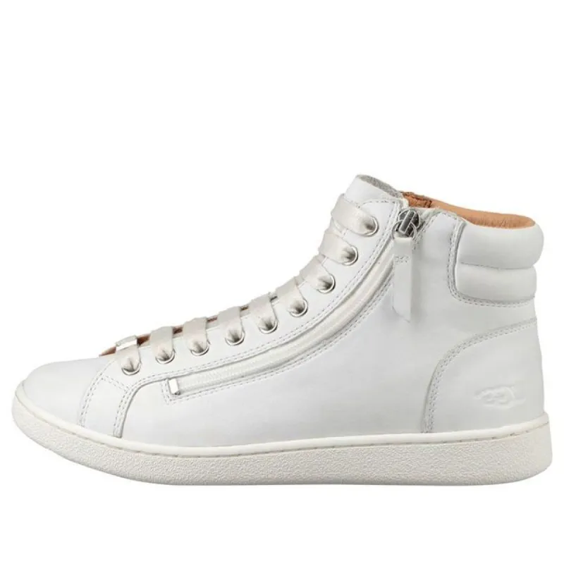 (WMNS) UGG Olive Leather Trainer 'White' 1019663-WHT sold by KicksCrew