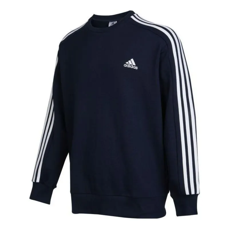 adidas Essentials French Terry 3-Stripes Sweatshirt 'Navy' IC9318 sold by KicksCrew