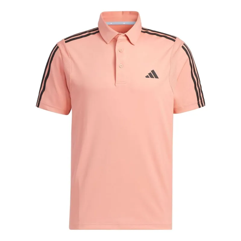 adidas HEAT.RDY 3-Stripe Short Sleeve Polo Shirt 'Wonder Clay' HY0989 sold by KicksCrew