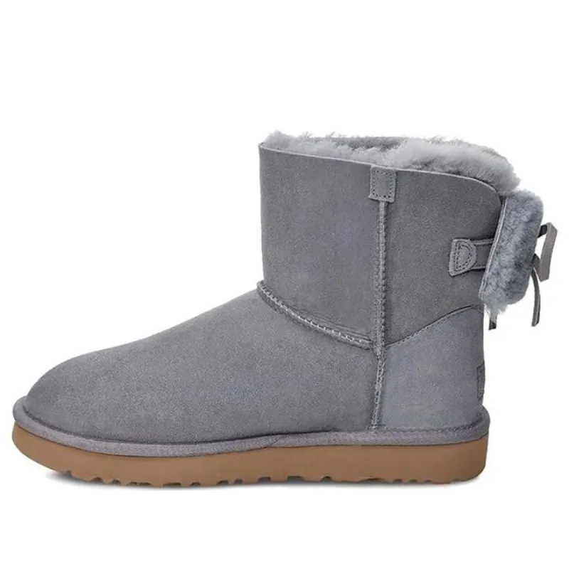 (WMNS) UGG Classic Double Bow Mini 'Geyser' 1103652-GYS sold by KicksCrew