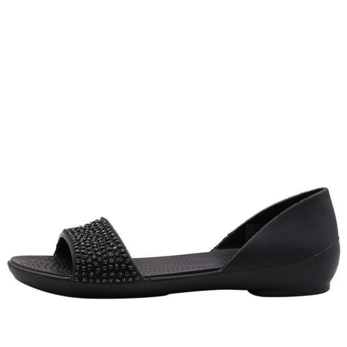 (WMNS) Crocs Lina Embellished D'Orsay Flat 'black' 204361-060 sold by KicksCrew