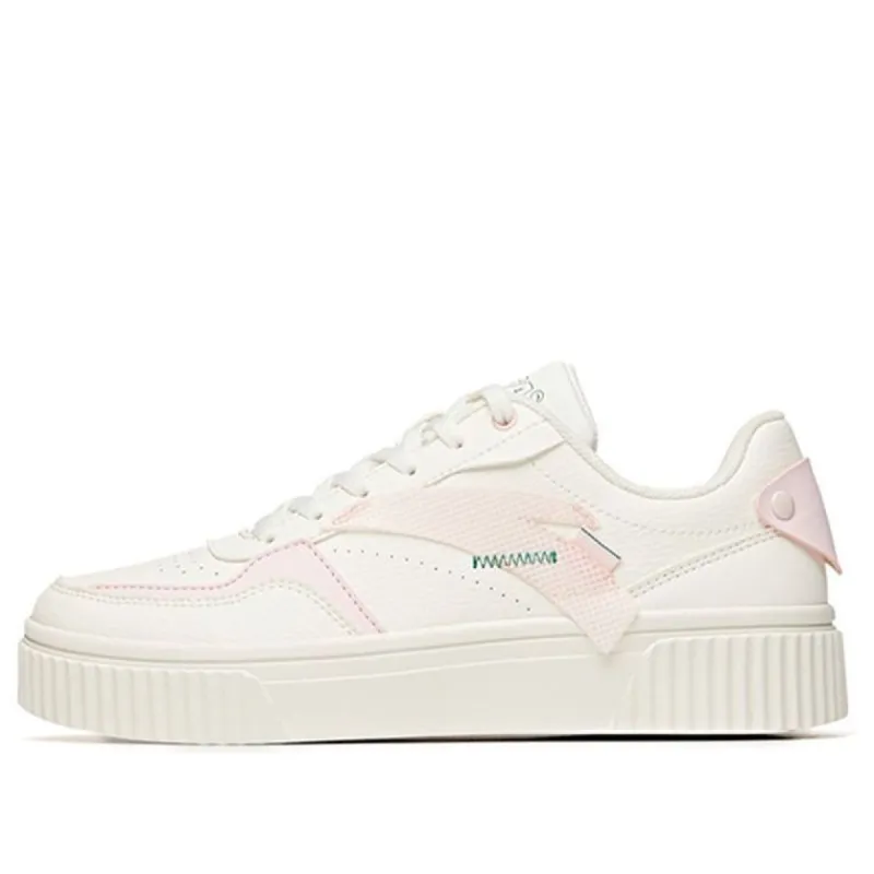 (WMNS) ANTA Casual Skate Shoes 'White Pink' 922028020R-1 sold by KicksCrew