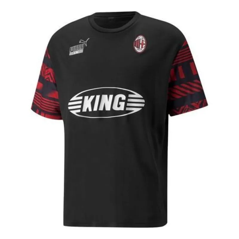 Puma Acm Ftblheritage Jersey Logo T-Shirt 'Black' 765093-01 sold by KicksCrew