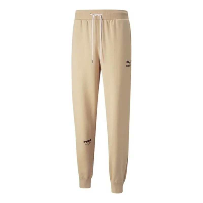 Puma Logo Club Sweatpants 'Beige' 533202-20 sold by KicksCrew
