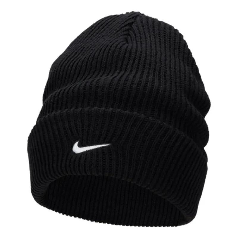 Nike Peak Tall Cuff Swoosh Beanie 'Black' FB6529-010 sold by KicksCrew
