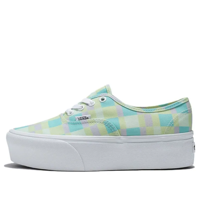(WMNS) Vans Authentic Pastel Picnic Stackform Shoes 'Green White' VN0A5KXXPP5 sold by KicksCrew