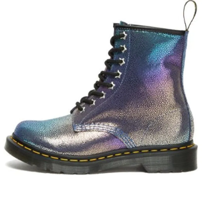 (WMNS) Dr.Martens 1460 Rainbow Ray Suede Lace Up Boots 'Purple' 26963500 sold by KicksCrew