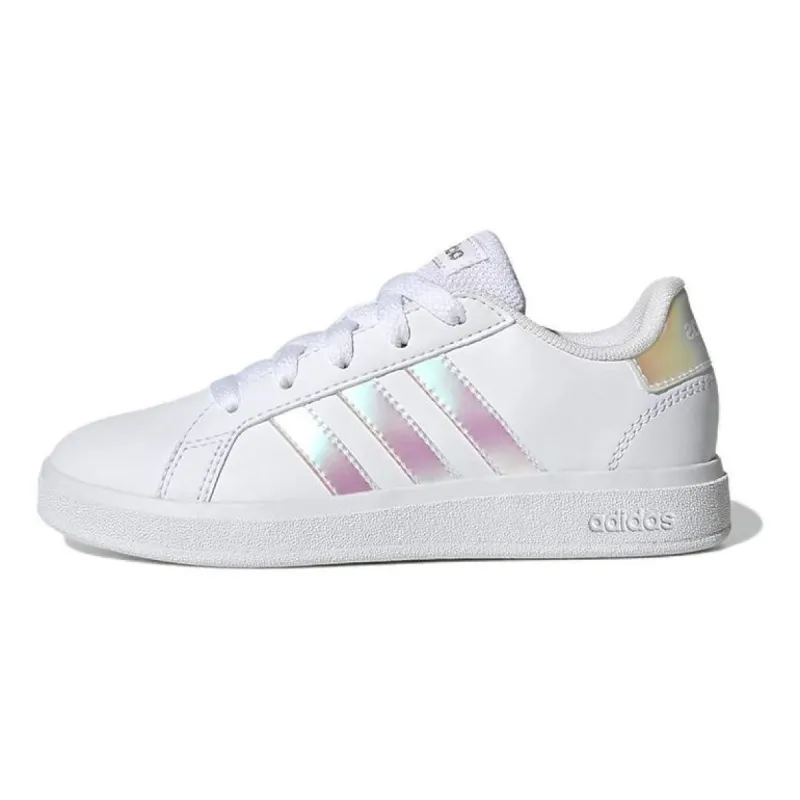 (GS) Adidas Grand Court 2.0 Lifestyle Tennis Shoes 'White Iridescent' GY2326 sold by KicksCrew