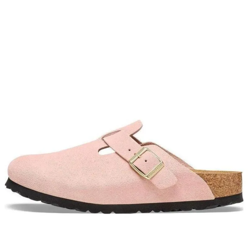 Birkenstock Boston Suede Leather Narrow Fit 'Light Rose' 1026171 sold by KicksCrew