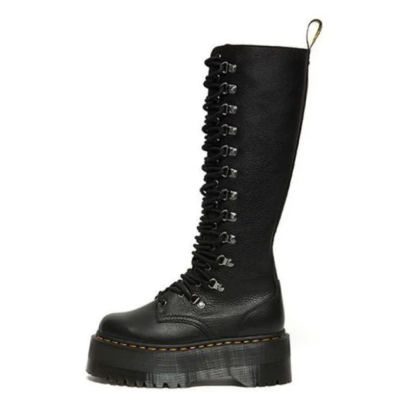 (WMNS) Dr.Martens 1B60 Max Hardware Leather Extra High Boots 'Black' 26899001 sold by KicksCrew