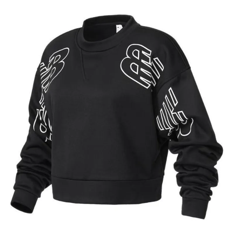 (WMNS) New Balance Relentless Boxy Pullover 'Black White' WT21151-BK made by New Balance