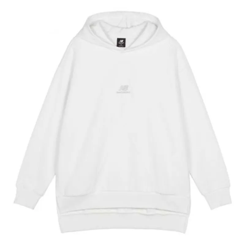 (WMNS) New Balance Logo Print Sportswear Hoodie 'White' WT11541-SST sold by KicksCrew