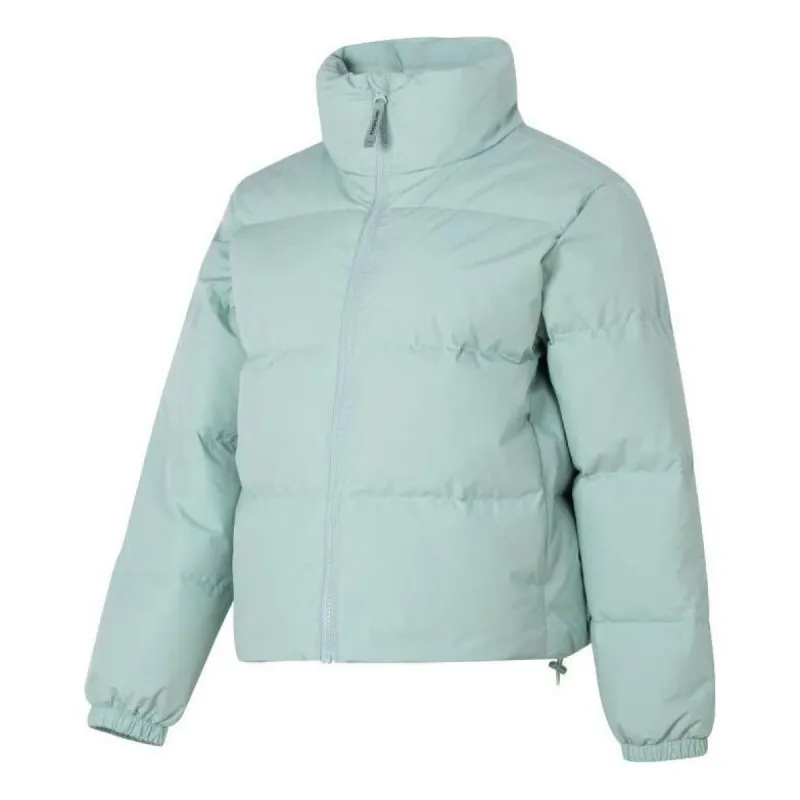 (WMNS) New Balance Classic Short Puffer Jacket 'Aqua' NPD4E152-MT sold by KicksCrew