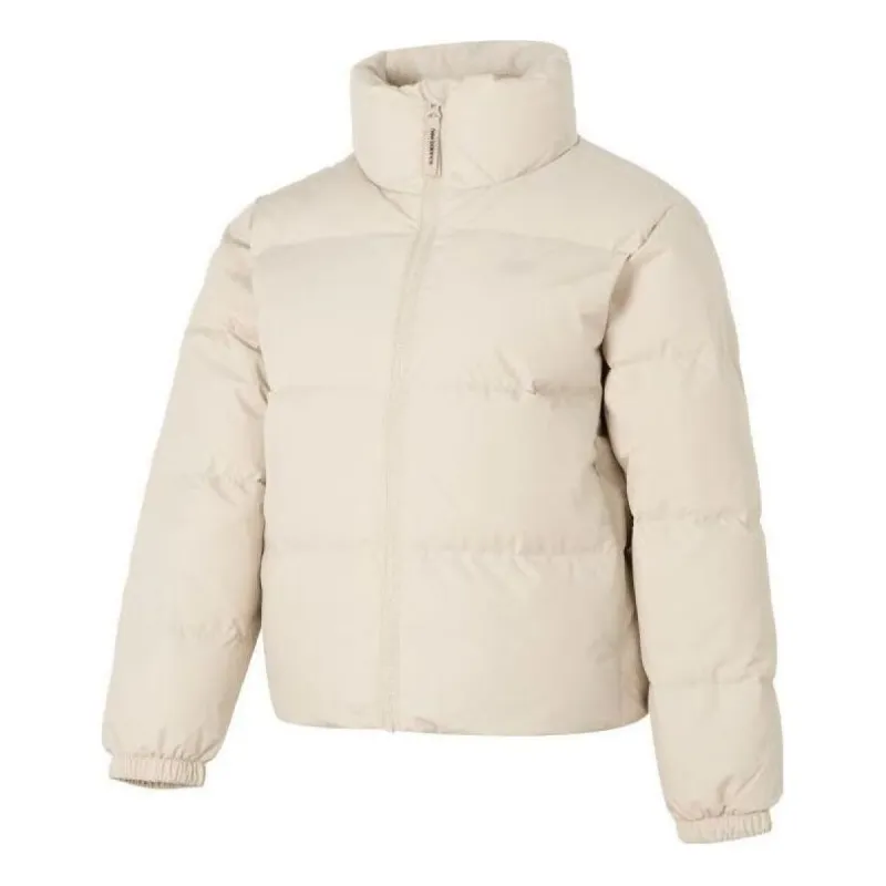 (WMNS) New Balance Classic Short Puffer Jacket 'Beige' NPD4E152-LBE sold by KicksCrew