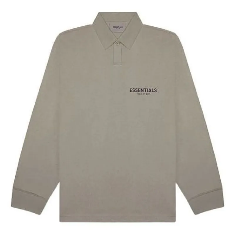 トップス essentials taupe polo shirt Fear of God Essentials SS21 Polo Shirt 'Taupe' FOG-SS21-550