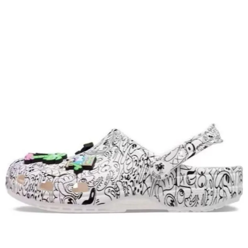 Crocs x Steven Harrington Classic Clogs 'Quickstrike - White Black' 208145-103 sold by KicksCrew