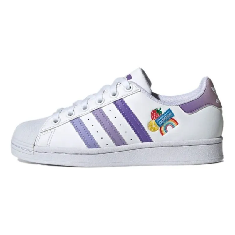 (GS) adidas originals Superstar 'White Purple' GY3313 sold by KicksCrew