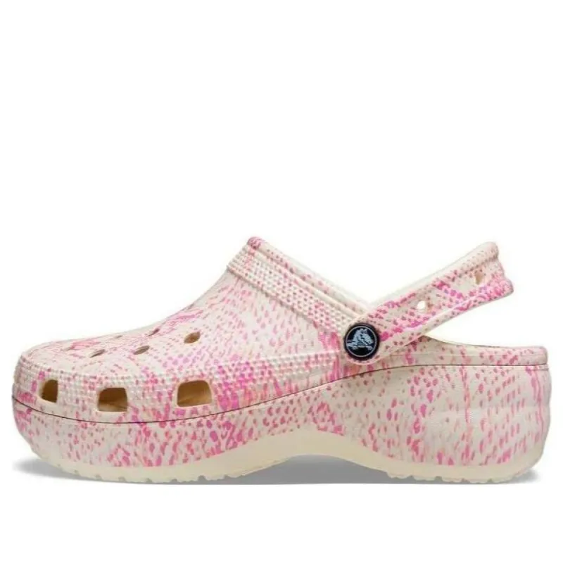 (WMNS) Crocs Classic Platform Snake Print Clogs 'Pink' 207328-2Y3 sold by KicksCrew