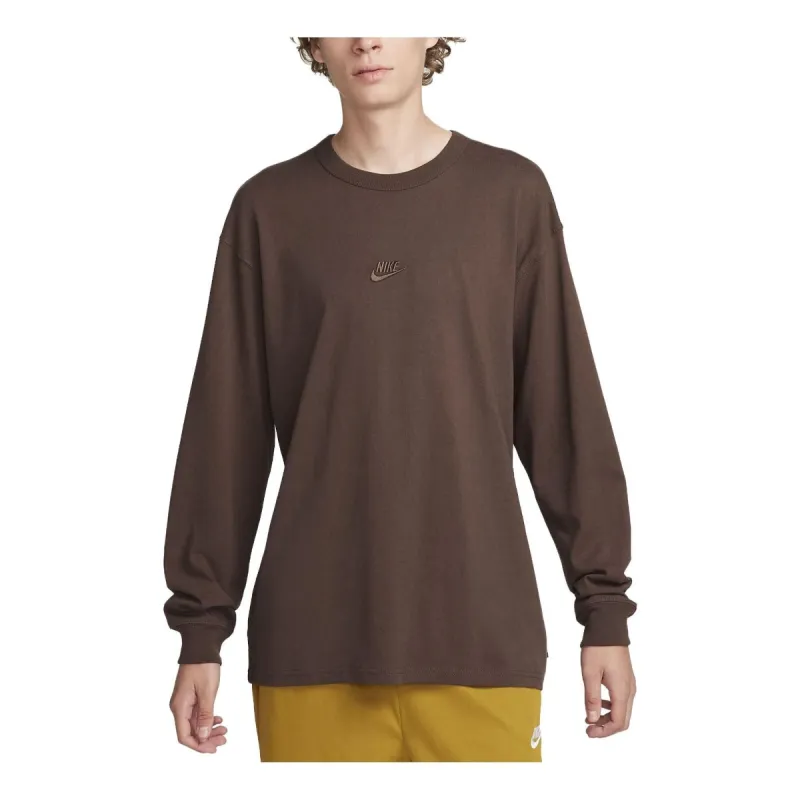 Nike Sportswear Premium Essentials Long-Sleeve T-Shirt 'Baroque Brown' DO7390-237 sold by KicksCrew