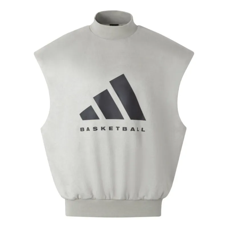 adidas Basketball Sueded Sleeveless Sweatshirt 'Sesame' IN7704 sold by KicksCrew