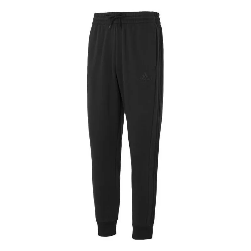 adidas Essentials Fleece 3-Stripes Tapered Cuff Pants 'Black' IJ8885 sold by KicksCrew