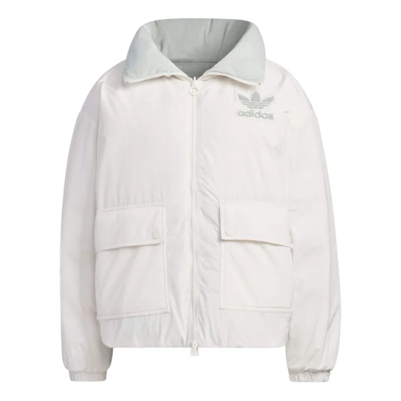 (WMNS) adidas originals Reversible Down Jacket 'Wonder Silver' IU4835 sold by KicksCrew