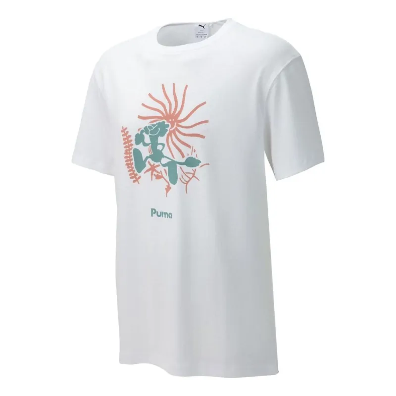 Puma Select Adventure Planet Graphic Tee 'White' 537333-52 sold by KicksCrew