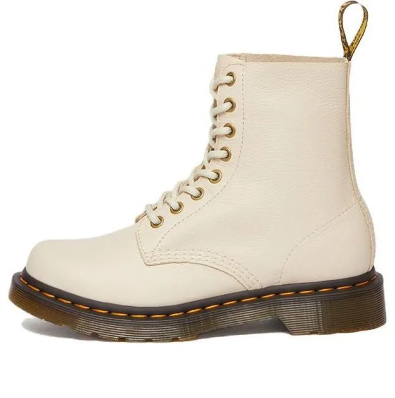 (WMNS) Dr.Martens 1460 Pascal Virginia Leather Boots 'Parchment Beige' 26802292 sold by KicksCrew