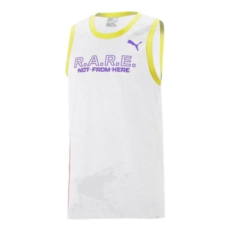 Puma Rare Crew Neck Basketball Jersey 'White' 537100-01 sold by KicksCrew
