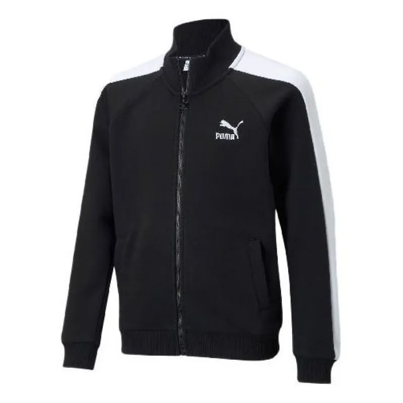(GS) Puma Classics T7 Track Jacket 'Black White' 530210-01 sold by KicksCrew