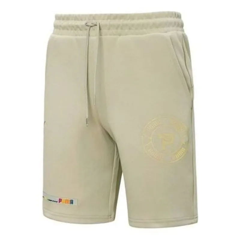 Puma Mix Badge Shorts 'Beige' 537041-64 sold by KicksCrew