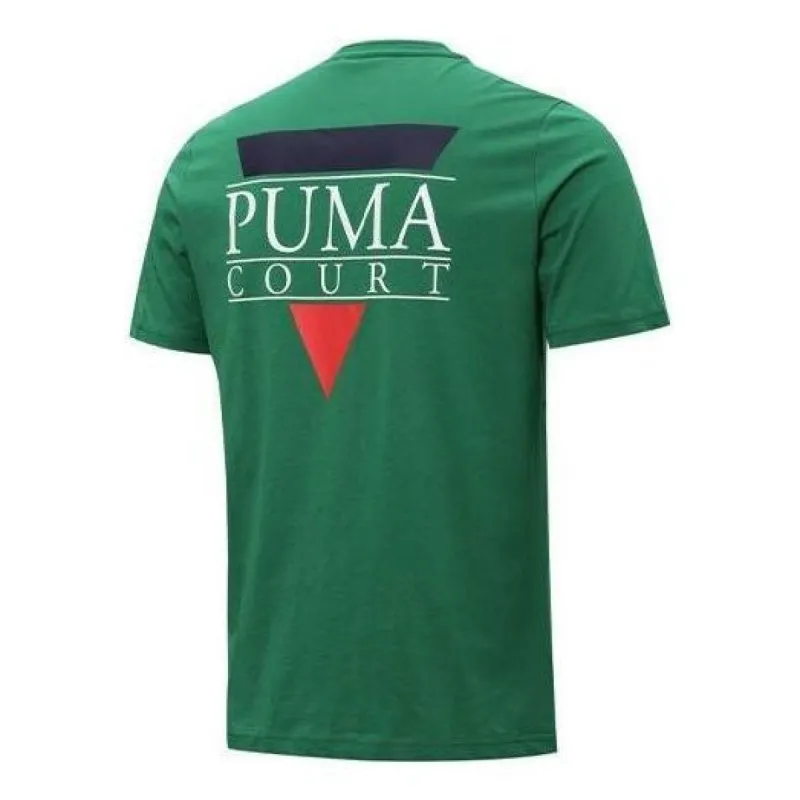 Puma Tennis Club Graphic Tee 'Green' 536958-96 sold by KicksCrew