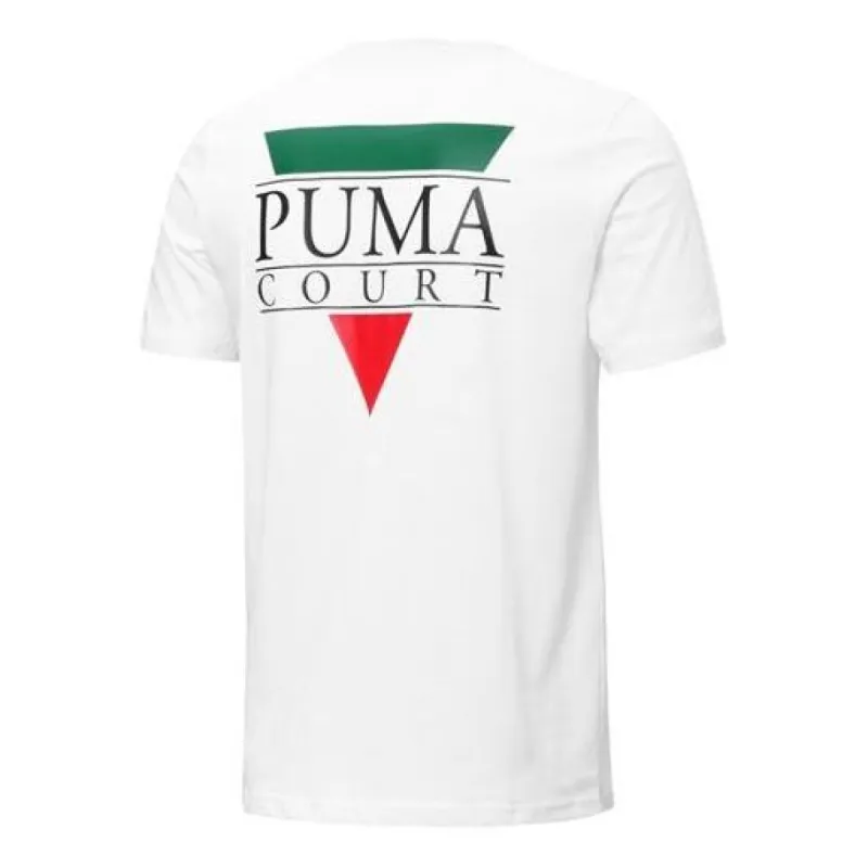 Puma Tennis Club Graphic Tee 'White' 536958-02 sold by KicksCrew