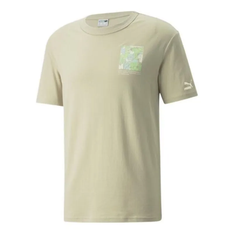 Puma Classic Graphic Tee 'Beige' 536944-64 sold by KicksCrew