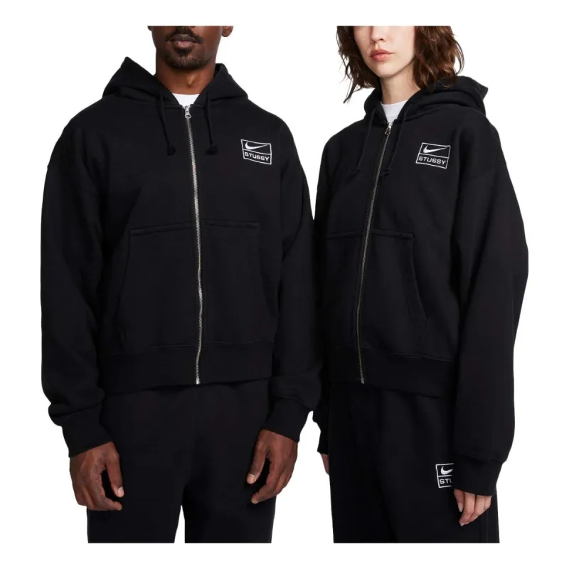 Nike x Stussy Stone Washed Fleece Zip Hoodie Asia Sizing 'Black' FJ9176-010 sold by KicksCrew