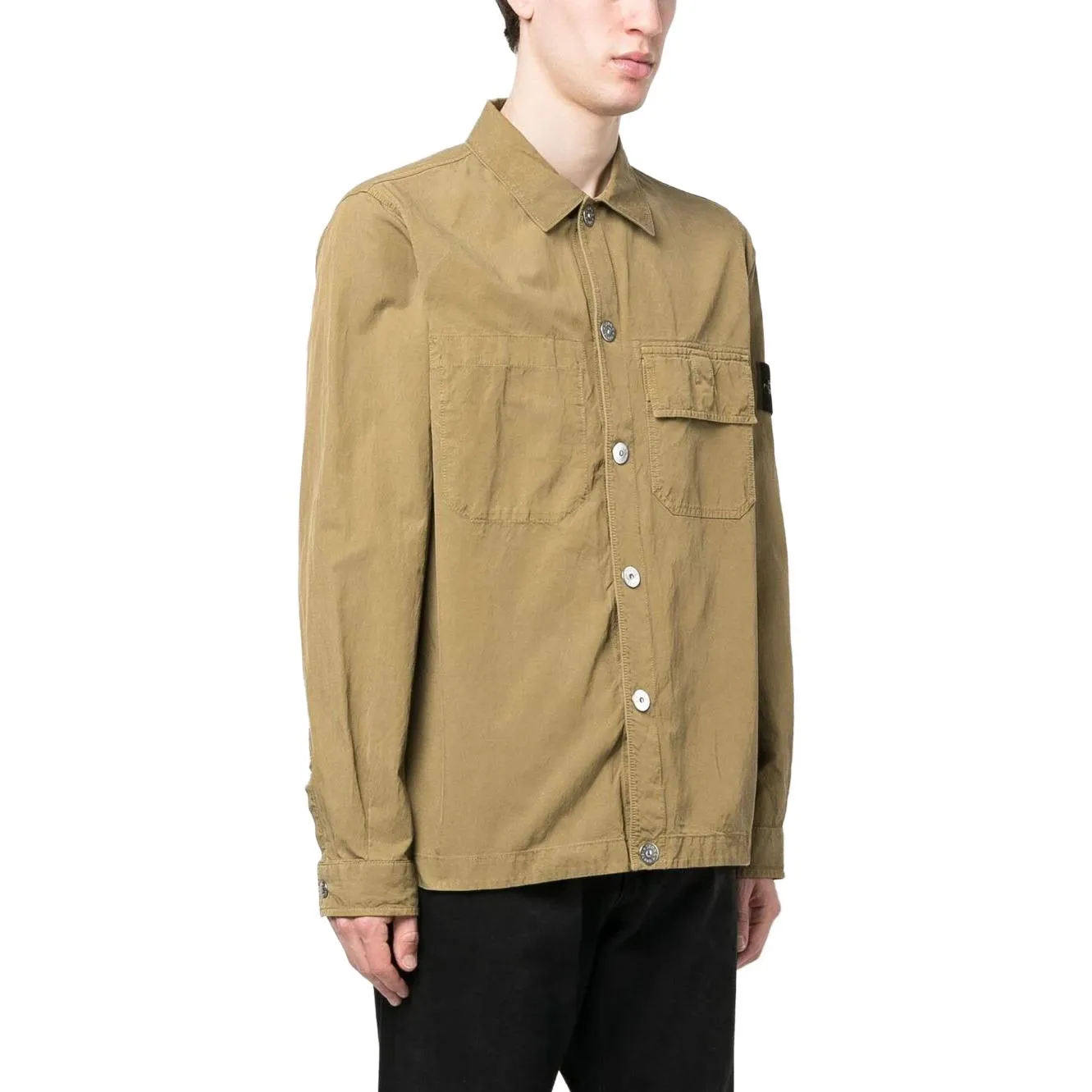 STONE ISLAND Flap Pocket Logo Patch Shirt 'Brown' 781511729-V0098 sold by KicksCrew product image thumbnail 3